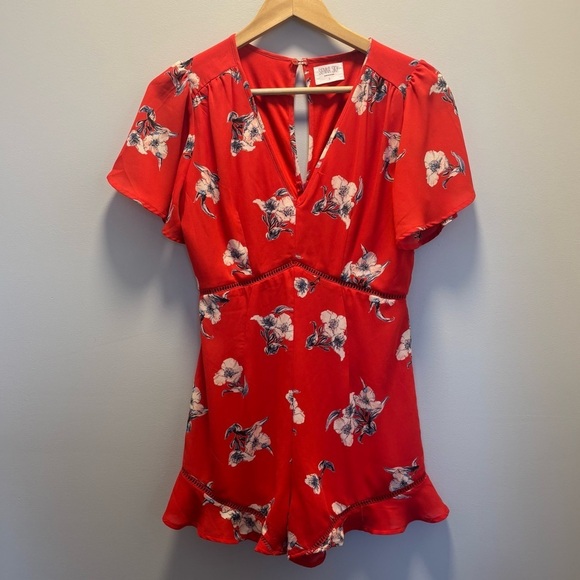Sienna Sky Floral Romper | Short Flutter
Sleeve Romper - Picture 1 of 8